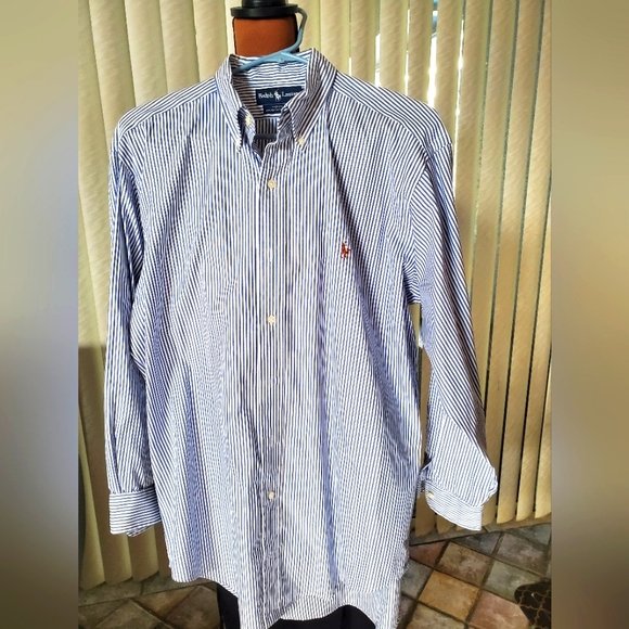 Polo Ralph Lauren men's pinstripe button down shirt - Picture 1 of 7